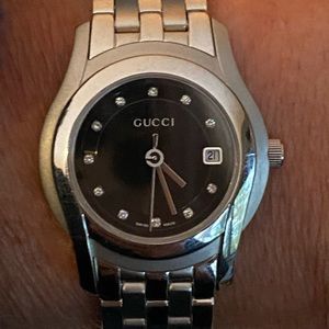 OFFERS! Gucci diamond & stainless quartz watch